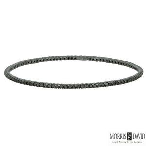 2.57 Carat Black Diamond Bangle Bracelet